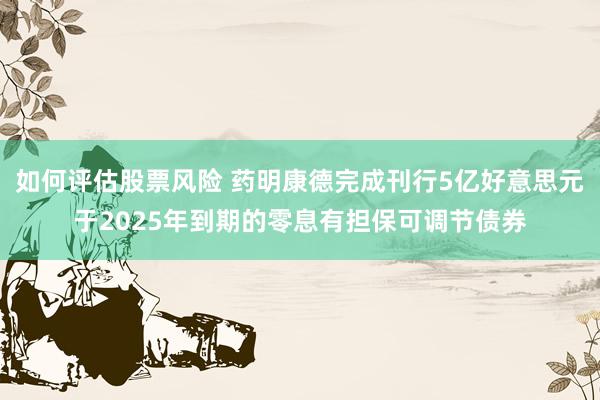 如何评估股票风险 药明康德完成刊行5亿好意思元于2025年到期的零息有担保可调节债券