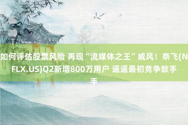 如何评估股票风险 再现“流媒体之王”威风！奈飞(NFLX.US)Q2新增800万用户 遥遥最初竞争敌手