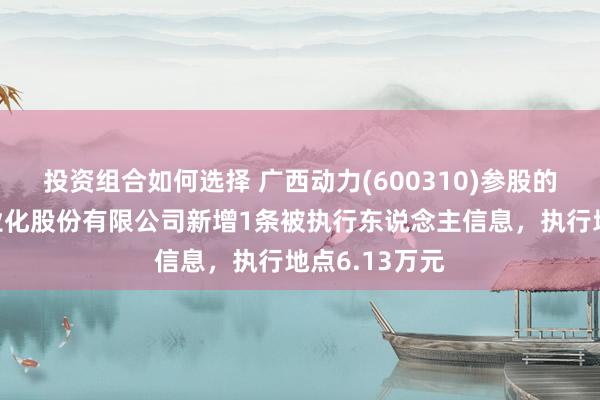 投资组合如何选择 广西动力(600310)参股的广西建筑产业化股份有限公司新增1条被执行东说念主信息，执行地点6.13万元