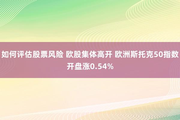 如何评估股票风险 欧股集体高开 欧洲斯托克50指数开盘涨0.54%