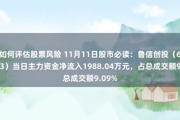 如何评估股票风险 11月11日股市必读：鲁信创投（600783）当日主力资金净流入1988.04万元，占总成交额9.09%