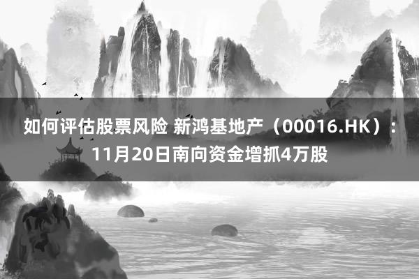 如何评估股票风险 新鸿基地产（00016.HK）：11月20日南向资金增抓4万股