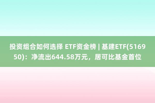 投资组合如何选择 ETF资金榜 | 基建ETF(516950)：净流出644.58万元，居可比基金首位