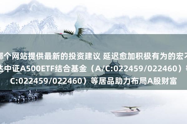 哪个网站提供最新的投资建议 延迟愈加积极有为的宏不雅经济战略，易方达中证A500ETF结合基金（A/C:022459/022460）等居品助力布局A股财富