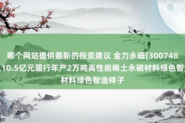 哪个网站提供最新的投资建议 金力永磁(300748.SZ)拟10.5亿元履行年产2万吨高性能稀土永磁材料绿色智造样子