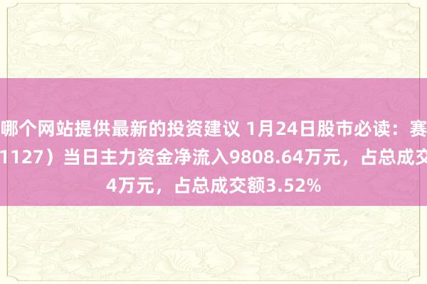 哪个网站提供最新的投资建议 1月24日股市必读：赛力斯（601127）当日主力资金净流入9808.64万元，占总成交额3.52%