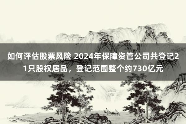 如何评估股票风险 2024年保障资管公司共登记21只股权居品，登记范围整个约730亿元