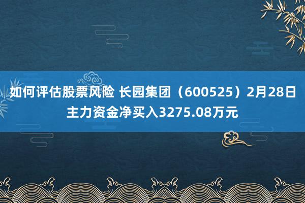 如何评估股票风险 长园集团（600525）2月28日主力资金净买入3275.08万元